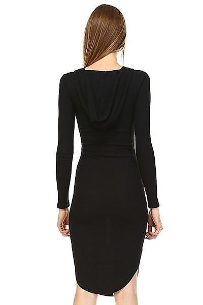 Black Hoodie Mini - HOTSUGARBOUTIQUE