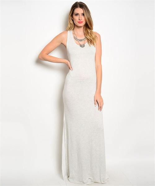 Gray Emma Maxi Dress - HOTSUGARBOUTIQUE