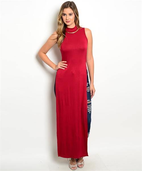 Red Split Tunic - HOTSUGARBOUTIQUE