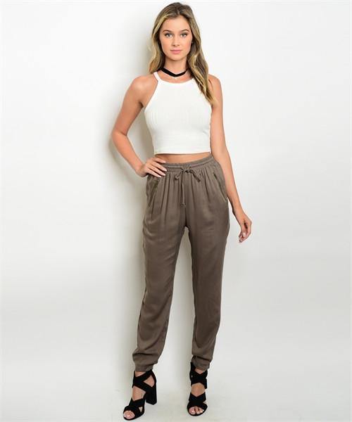 Olive Jogger Pant - HOTSUGARBOUTIQUE