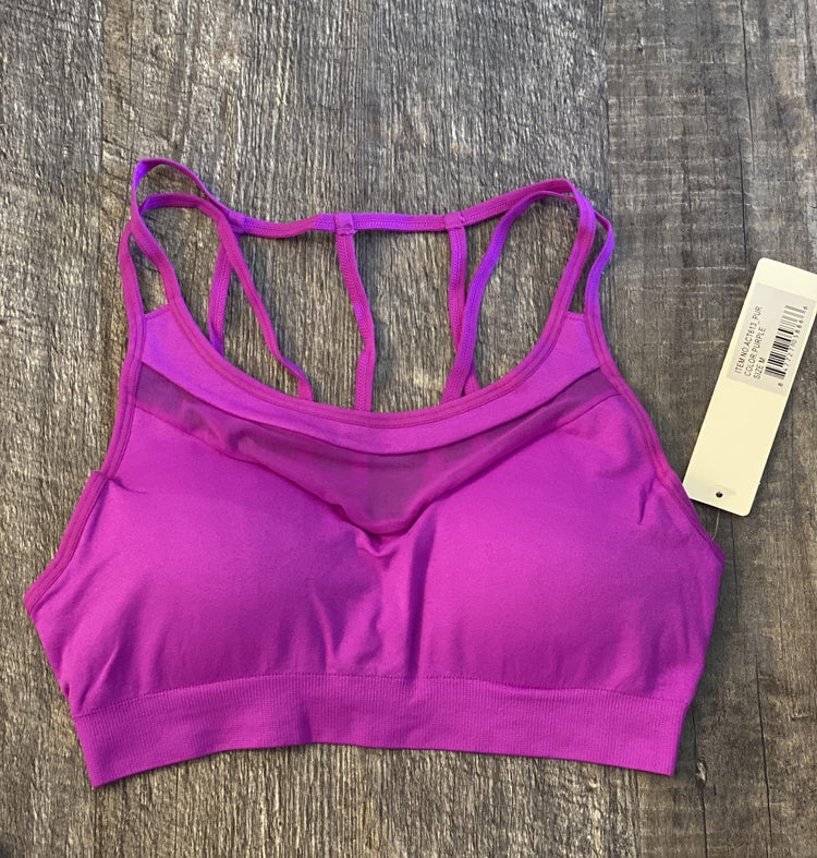 Neon Purple Mesh Sports Bra - HOT SUGAR BOUTIQUE