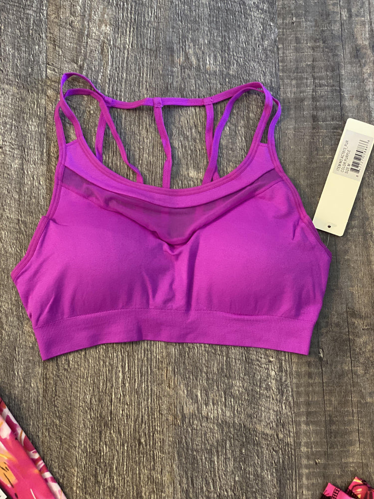 Neon Purple Mesh Sports Bra - HOT SUGAR BOUTIQUE