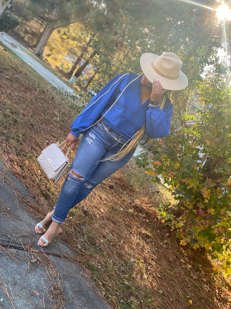 Pleated Ruffle Pullover