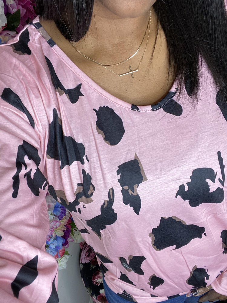 Pink Leopard Top - HOT SUGAR BOUTIQUE
