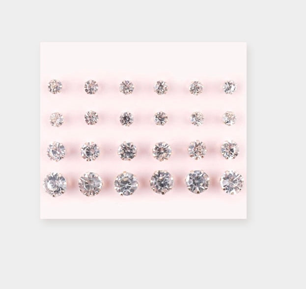 Rhinestone Stud Earrings