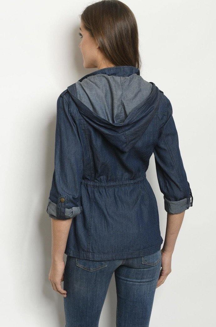 Denim Utility Jacket - HOT SUGAR BOUTIQUE