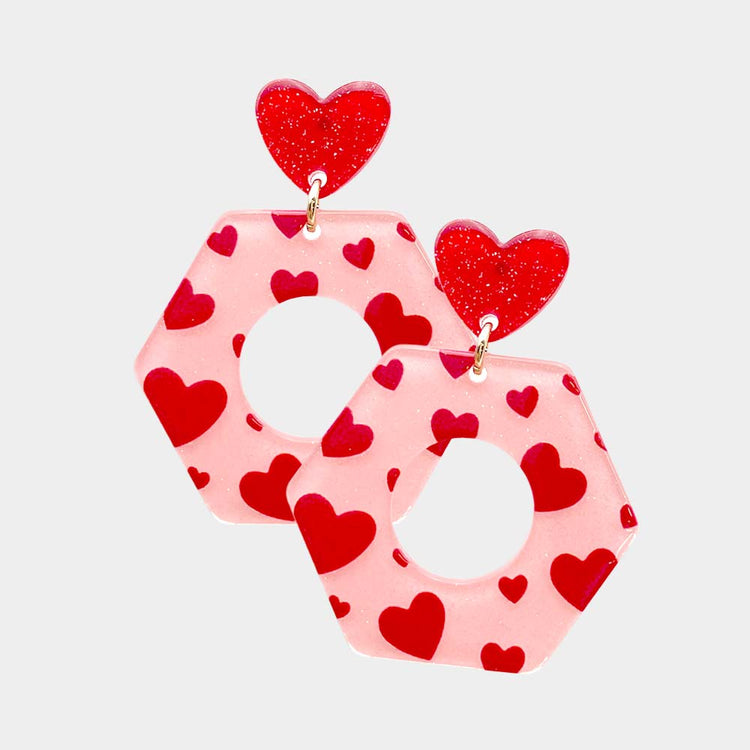 Heart Dangle Earrings