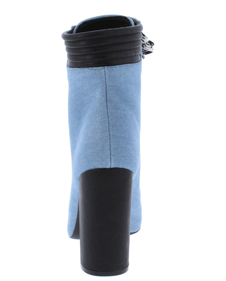 Denim Heel Booties - HOT SUGAR BOUTIQUE