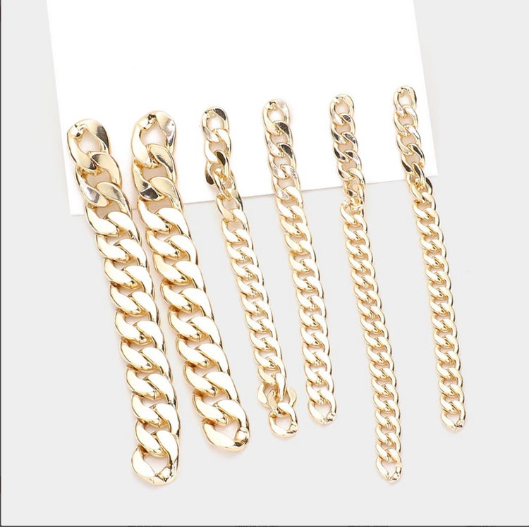 Metal Chain Drop Earrings