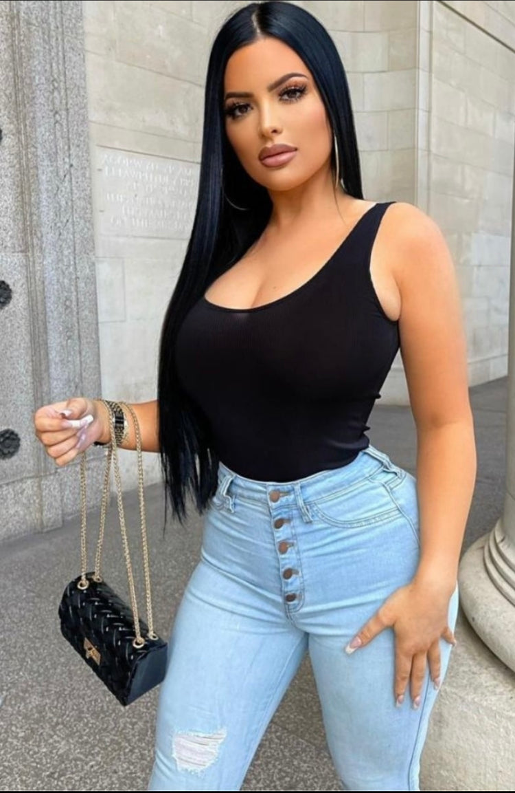 Black Scoop Bodysuit