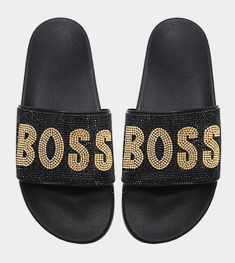 Boss Up Slides - HOT SUGAR BOUTIQUE