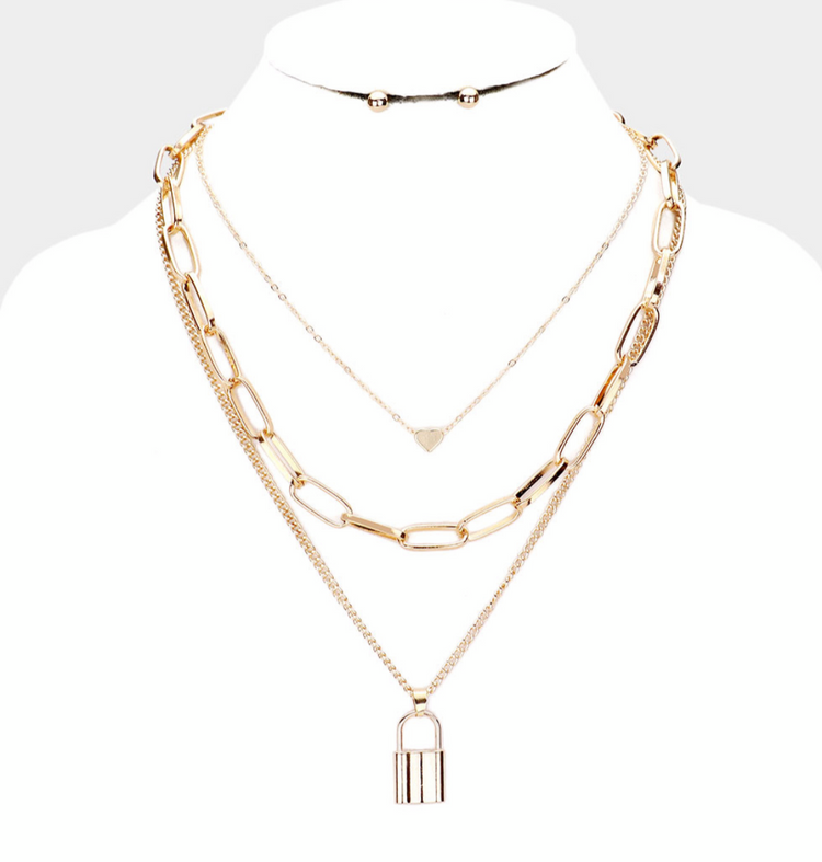 Heart Locked Necklace - HOT SUGAR BOUTIQUE