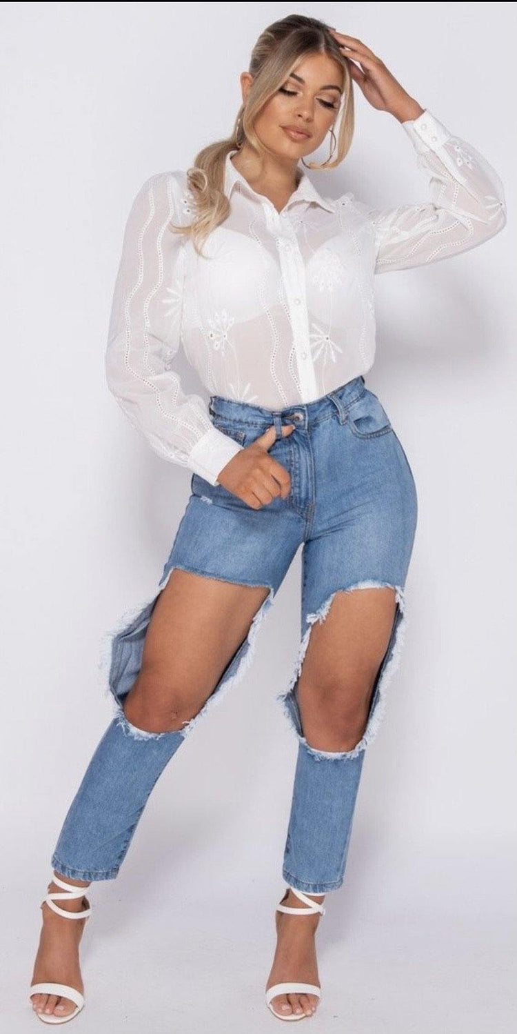 Not Yours Boyfriend Jean - HOT SUGAR BOUTIQUE