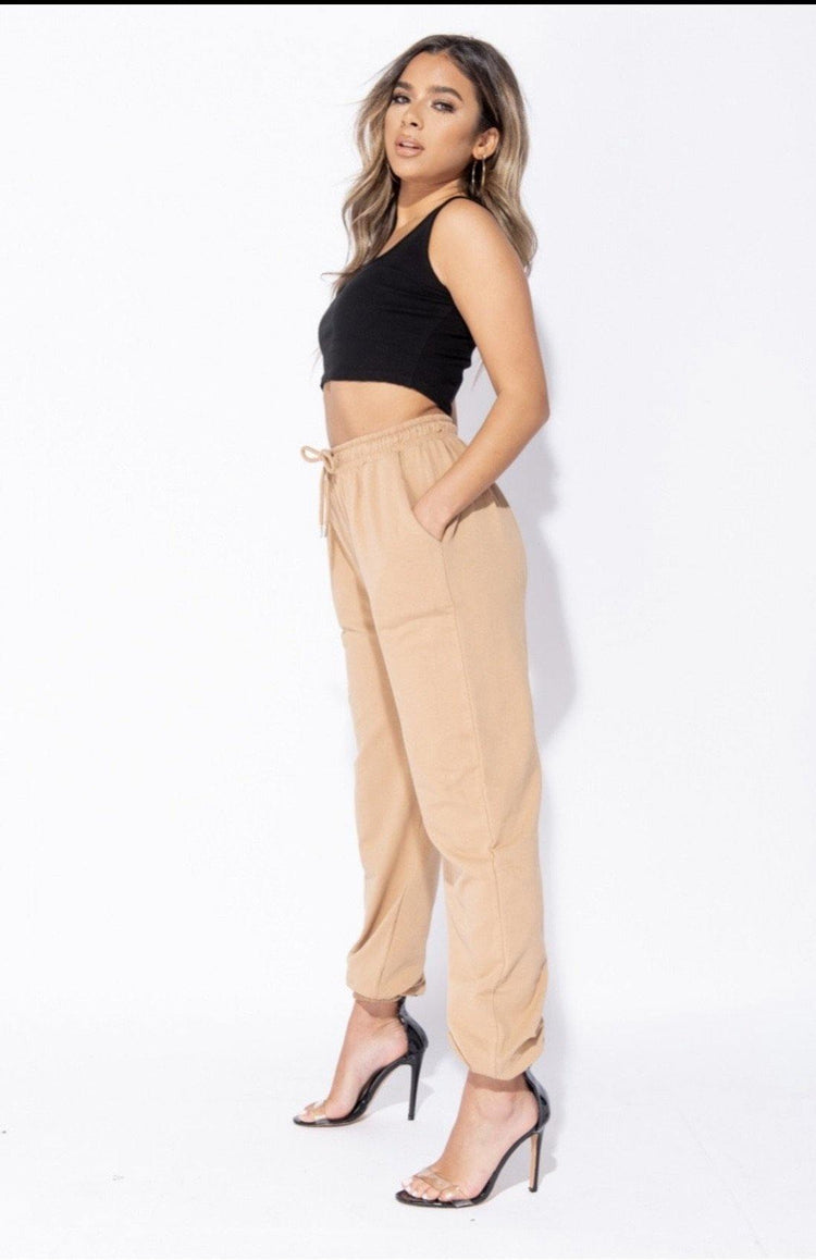Chicago Jogger - Tan - HOT SUGAR BOUTIQUE
