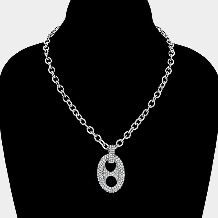 So Over You Necklace- Silver