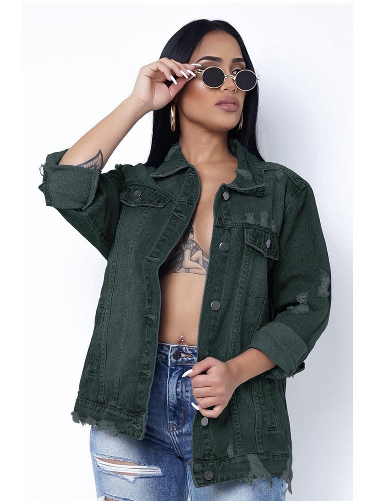 Chained Denim Jacket - HOT SUGAR BOUTIQUE