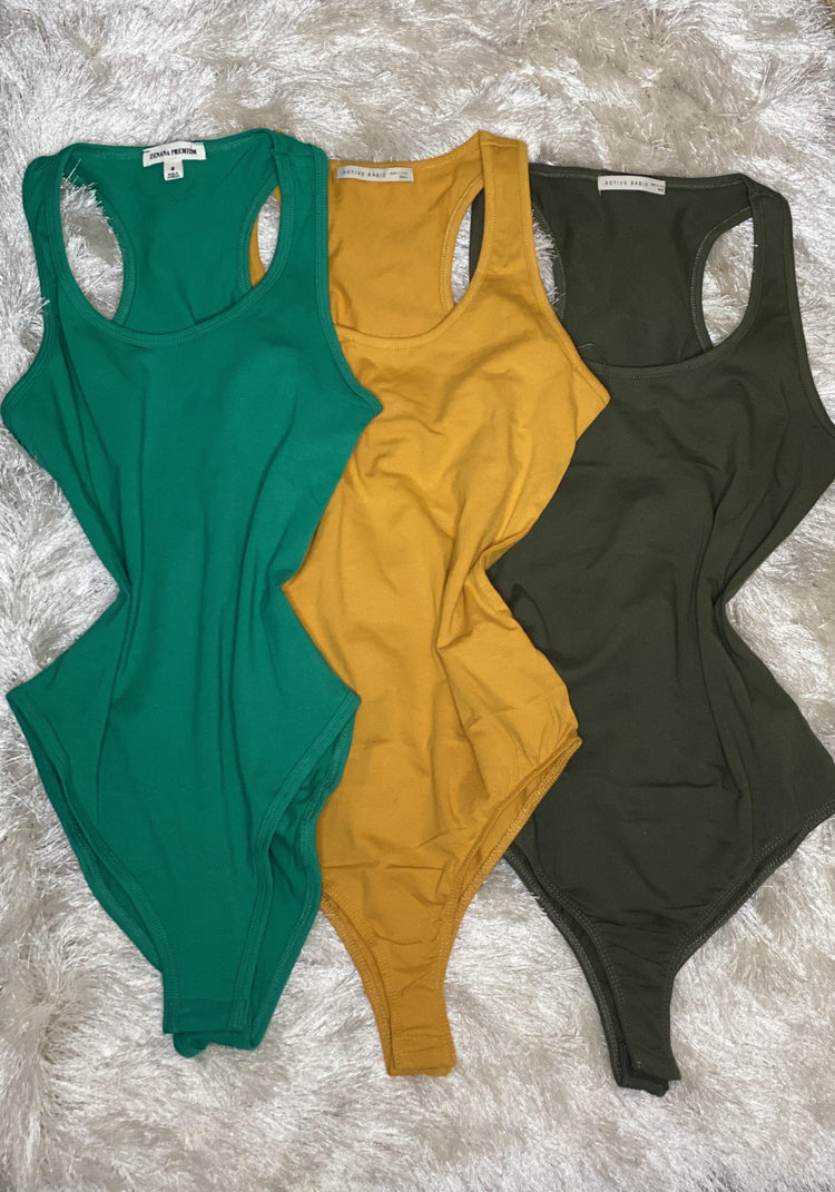 Basics Bodysuit- Mustard - HOT SUGAR BOUTIQUE