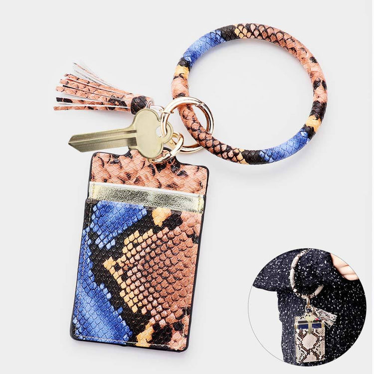 Snake Faux Leahter Key Chain and Card holder - HOT SUGAR BOUTIQUE