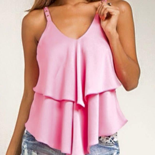 Pink ruffle top - HOTSUGARBOUTIQUE