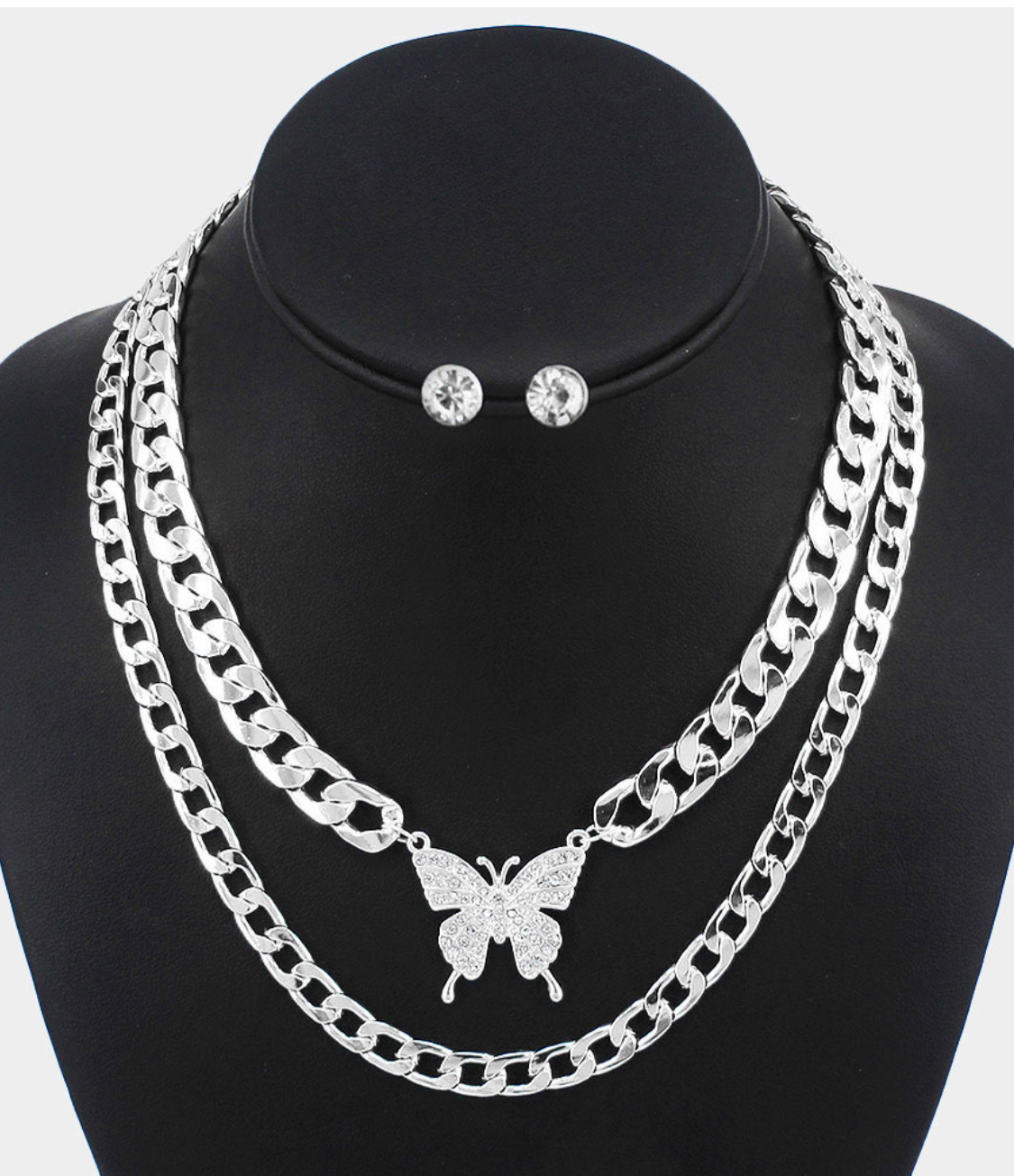 Butterfly Chains- Silver - HOT SUGAR BOUTIQUE