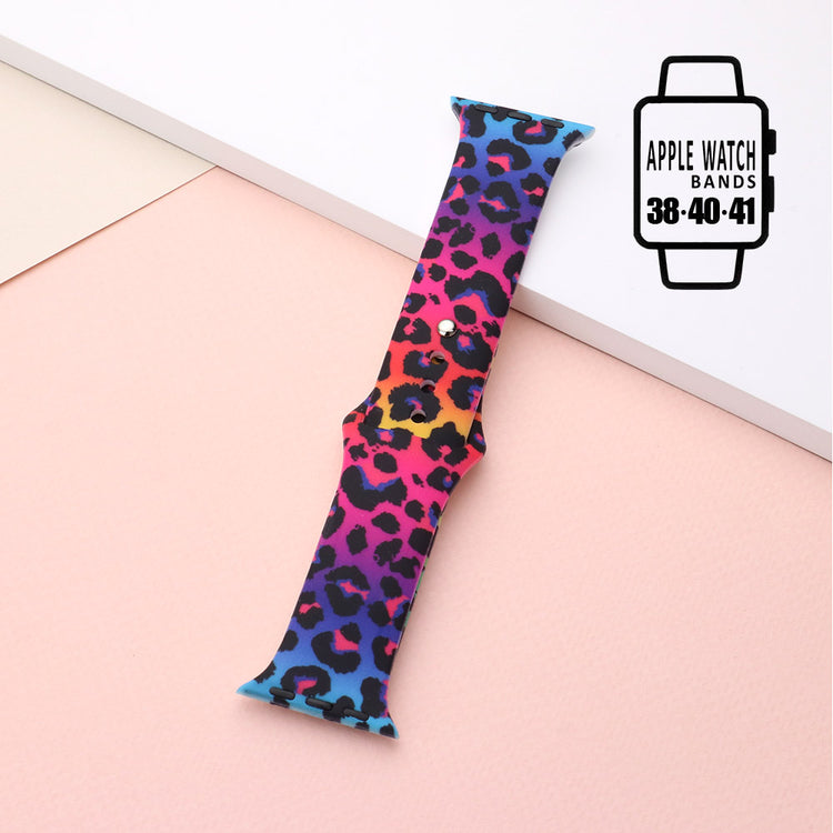 Multi Color Leopard Apple Watch Band
