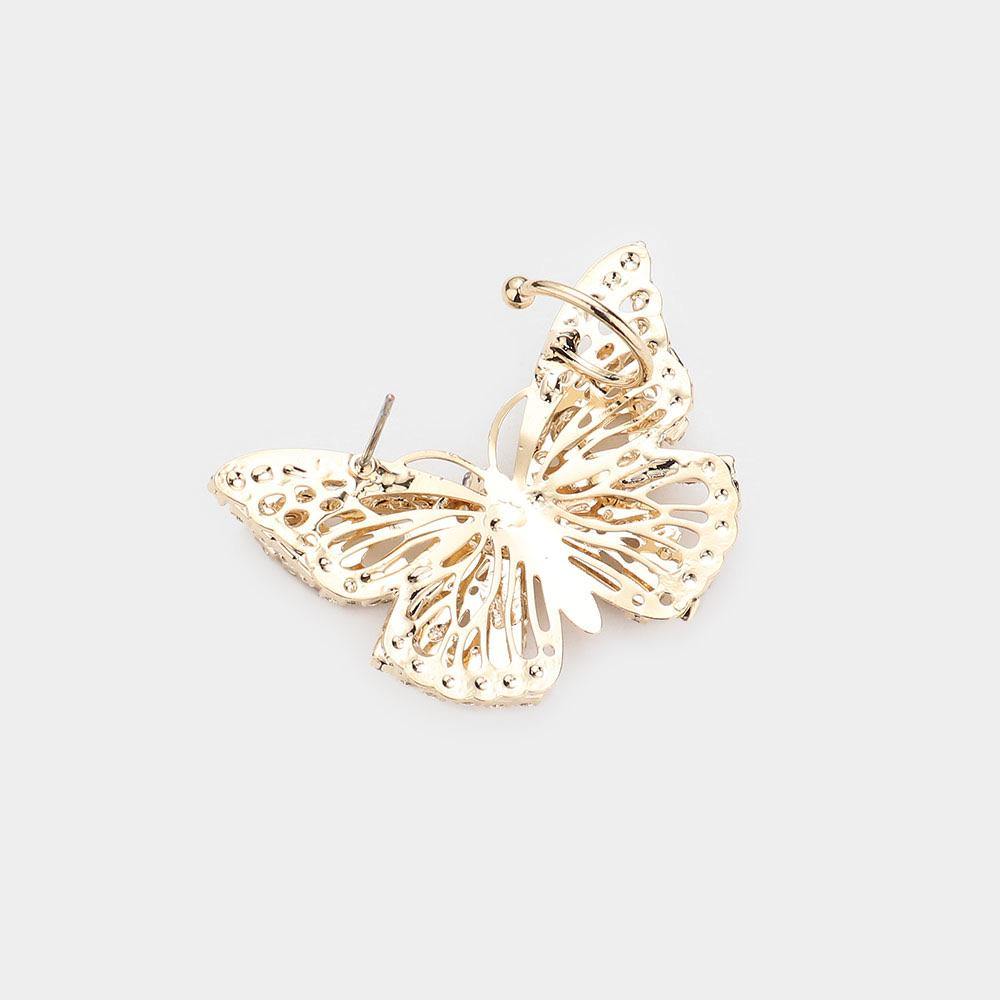 Butterfly Kiss Earring Cuff - Gold - HOT SUGAR BOUTIQUE